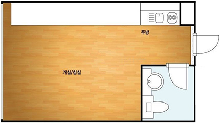 원룸형 기숙사 평면도